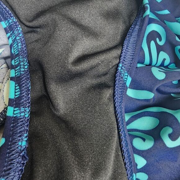 Lands' End Two-Toned Blue One-Piece Swimsuit (10) - Picture 7 of 7